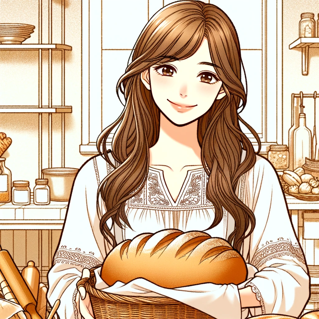 パンを焼く女性
